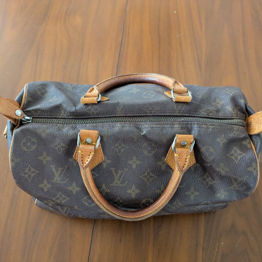 Vintage Louis Vuitton Speedy Bag 30 Purse Made in France - Picture 6 of 9